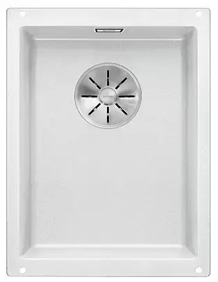 Мойка Blanco SUBLINE 320-U SILGRANIT отводная арматура InFino® белый