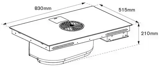 Индукционная варочная панель с вытяжкой Bertazzoni P804ICH2M37NT