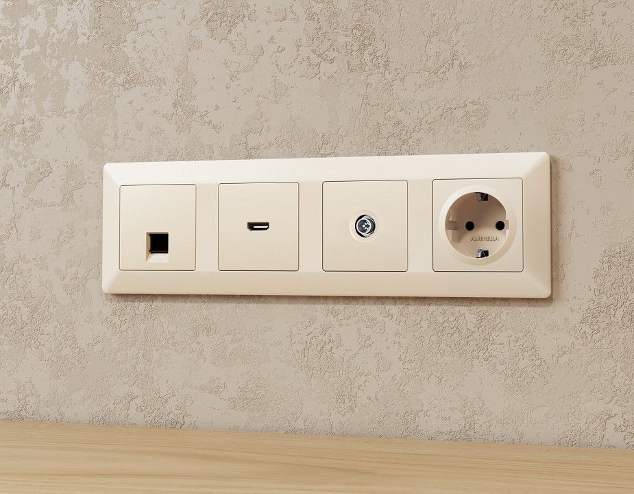 ТВ-розетка оконечная без рамки Ambrella Volt ALFA MA333005