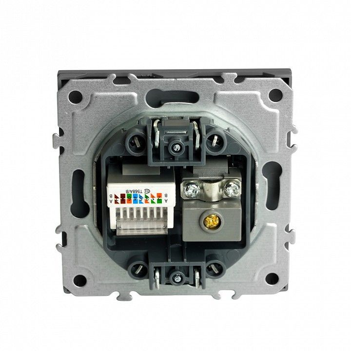 ТВ-розетка и розетка Ethernet RJ-45 без рамки Stekker Эмили 49950