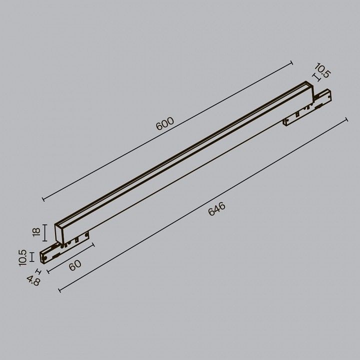 Накладной светильник Maytoni Technical Базис TR192-1-16W3K-B