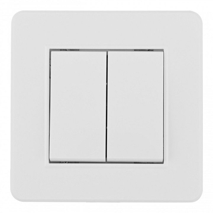 Выключатель двухклавишный Arte Milano SET16-1 SET16-1-30-2 white