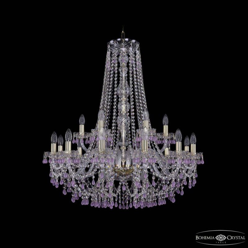 Подвесная люстра Bohemia Ivele Crystal 1410 1410/12+6/300/h-95 G V7010