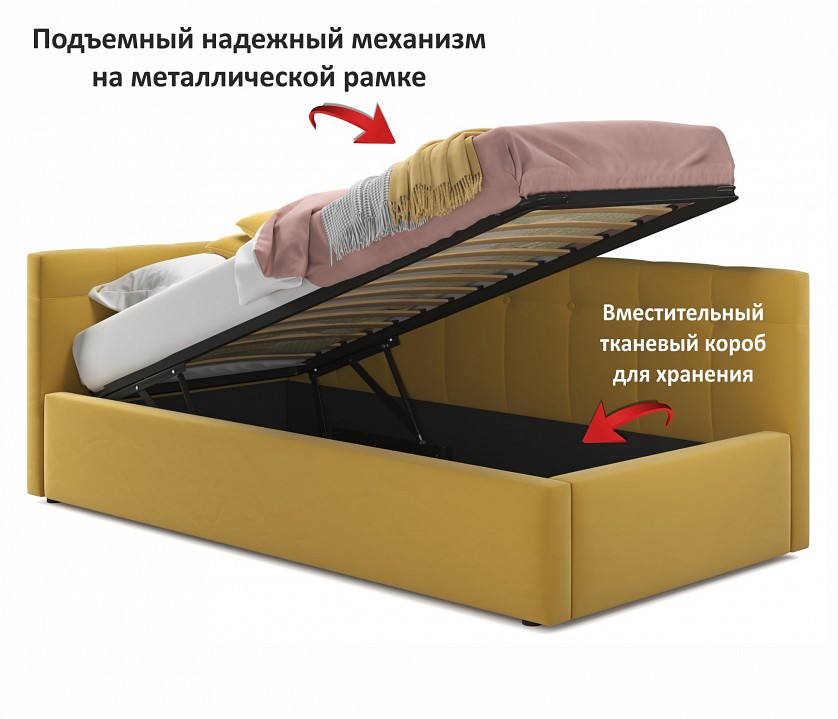 Кровать односпальная Bonna с матрасом АСТРА 2000x900