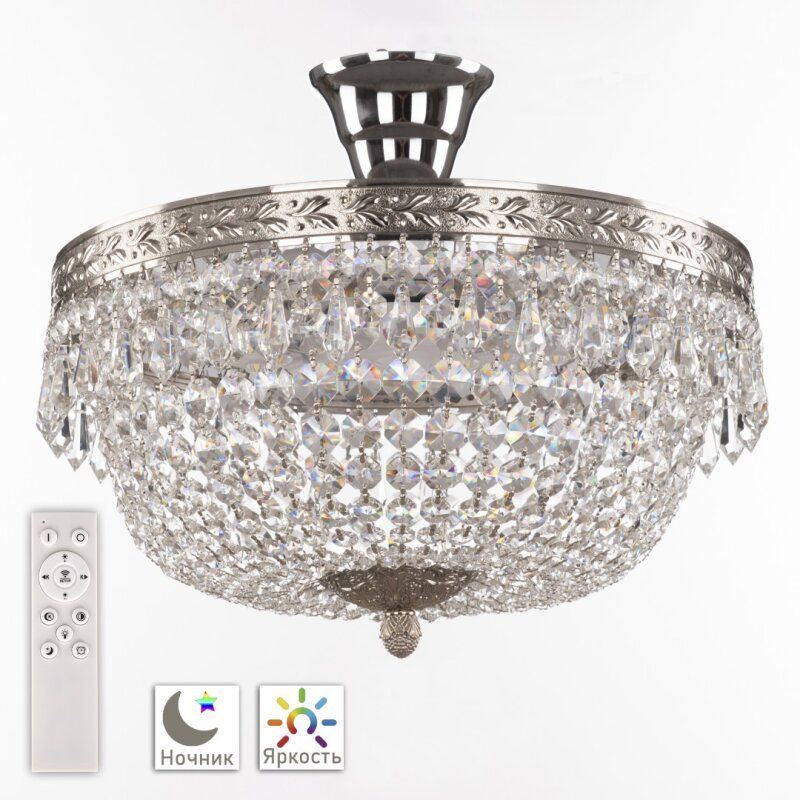 Потолочная люстра Bohemia Ivele Crystal 1901 19011/35IV/LED-DIM Ni