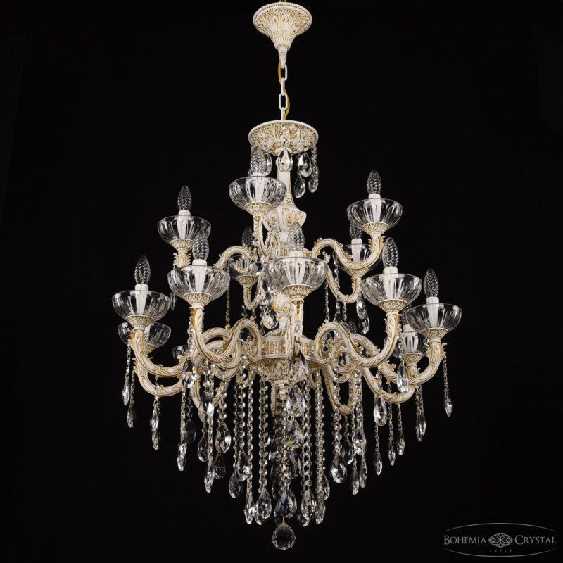 Подвесная люстра Bohemia Ivele Crystal AL7901 AL79101/10+5/250/2D B WMG P Clear/M-1H