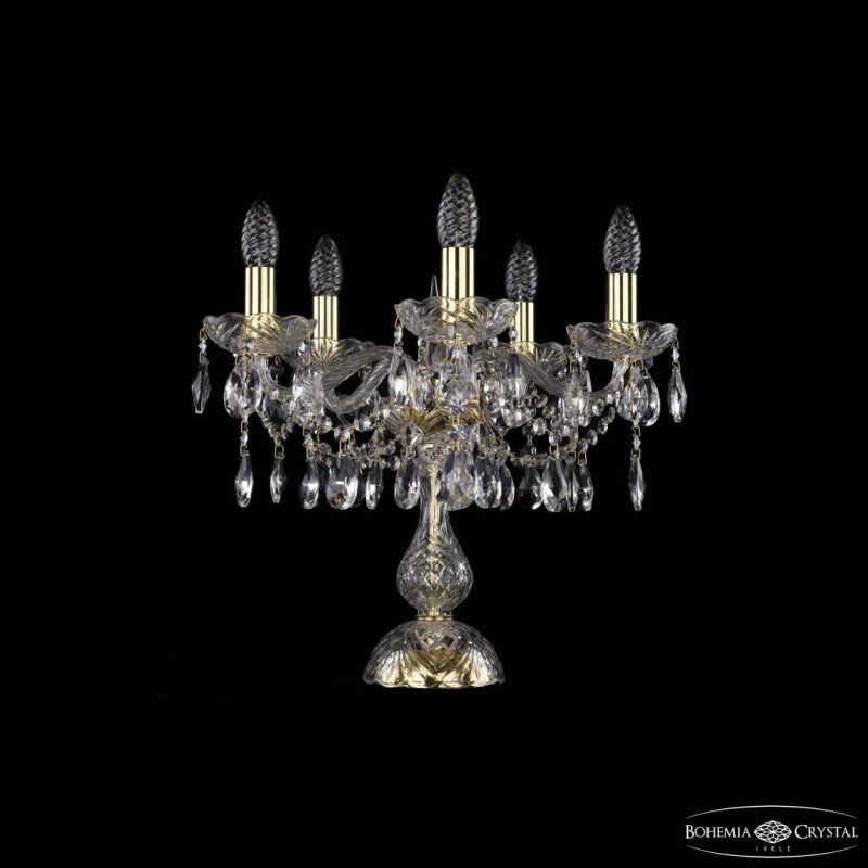 Настольная лампа декоративная Bohemia Ivele Crystal 1413 1413L/5/141-39 G
