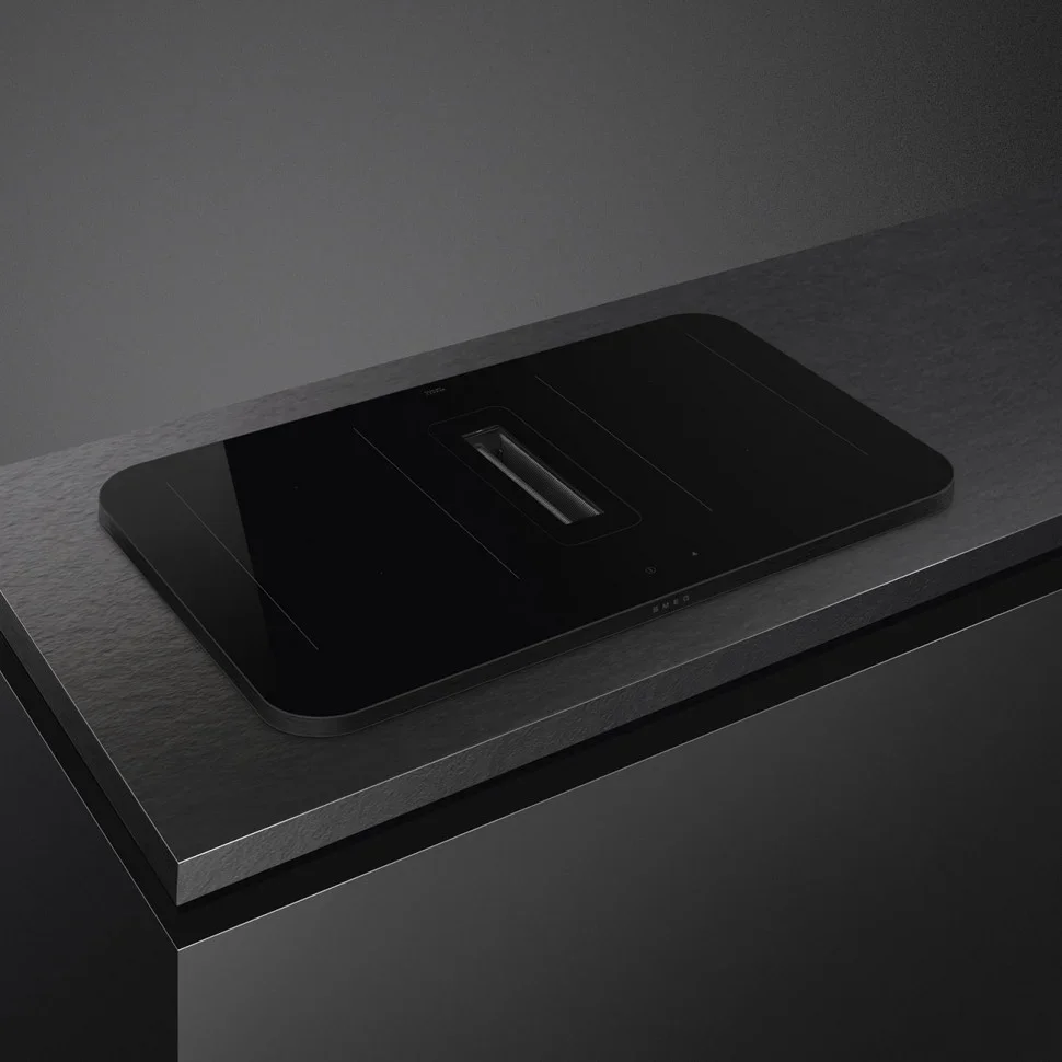 Варочная панель с вытяжкой Smeg HHSL7844MB
