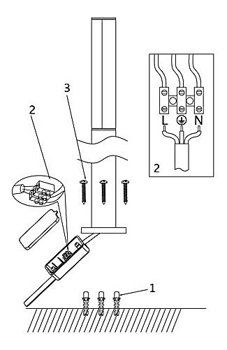 Наземный низкий светильник Globo Oskari 34185-2S