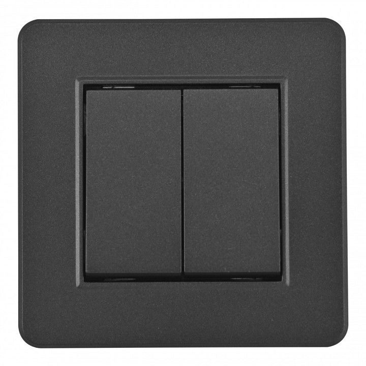 Выключатель двухклавишный Arte Milano SET16-1 SET16-1-30-2 black