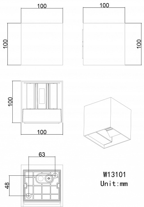 Накладной светильник ST-Luce Brik SL9513.401.01