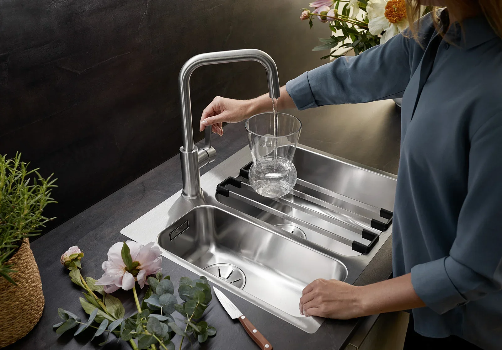 Смеситель Blanco JANDORA 526615 нержавеющая сталь