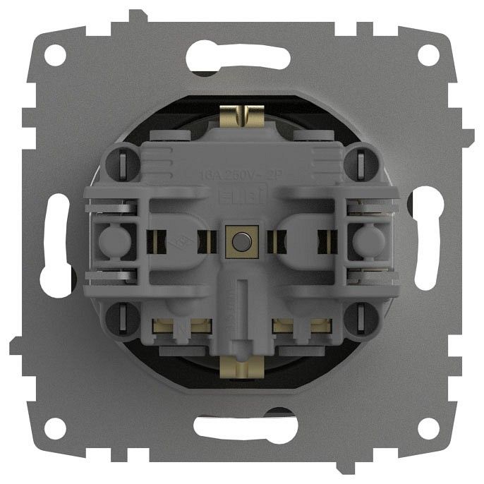 Розетка с заземлением с крышкой, без рамки Elbi Eleсtriс Zena Vega 609-011100-218