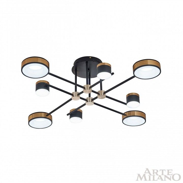 Потолочная люстра Arte Milano Ferrara-72040 272040/8 BK/GD