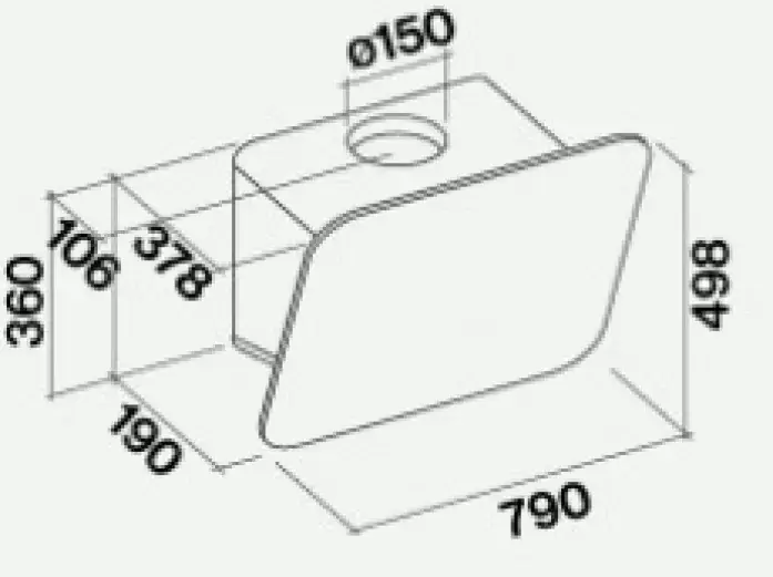 Вытяжка Falmec Tab 80 White