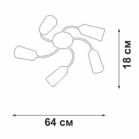 Потолочная люстра Vitaluce V2831 V2831-9/5PL