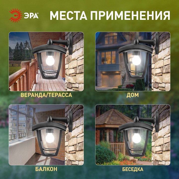 Светильник на штанге Эра  НБУ 07-40-002 «Дели 2» черный