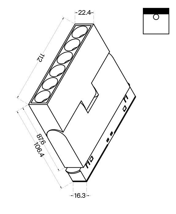 Накладной светильник Maytoni Technical Точки поворотный TR033-2-6W3K-B