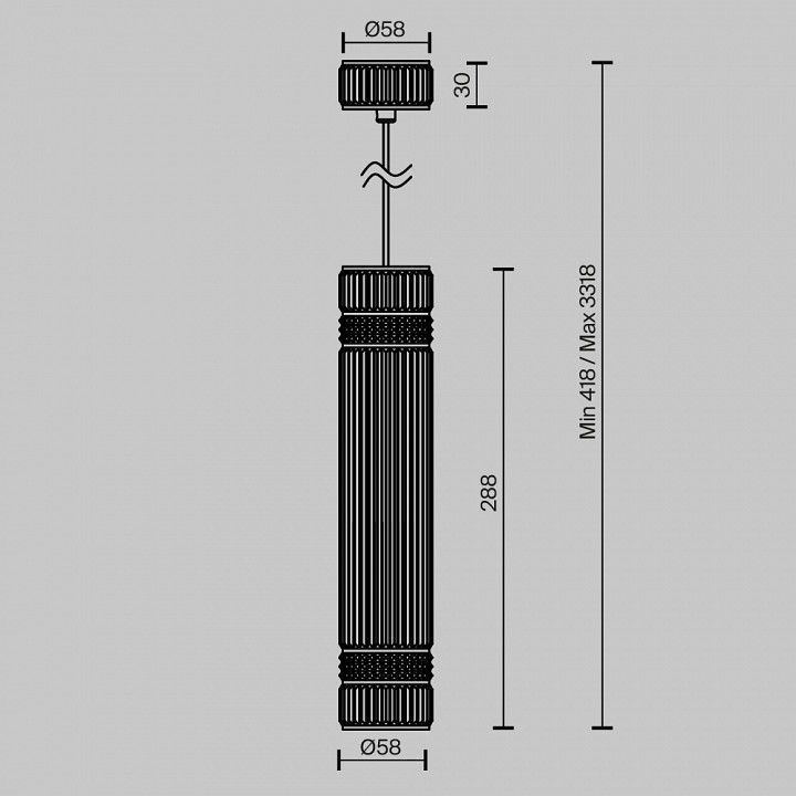 Подвесной светильник Maytoni Метрополис MOD475PL-01B