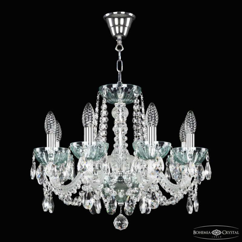 Подвесная люстра Bohemia Ivele Crystal 5402 5402/8/165 Ni Birusa/M-1H