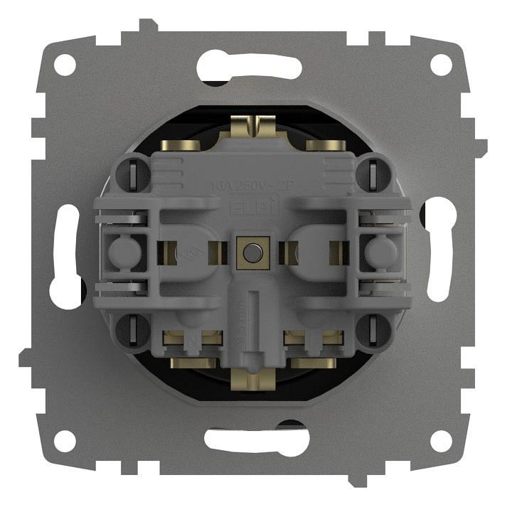 Розетка с заземлением с крышкой, без рамки Elbi Eleсtriс Zena Vega 609-014800-218