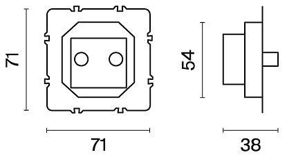 Механизм ТВ-розетки и SAT-розетки оконечные Voltum S70 VLS0604M
