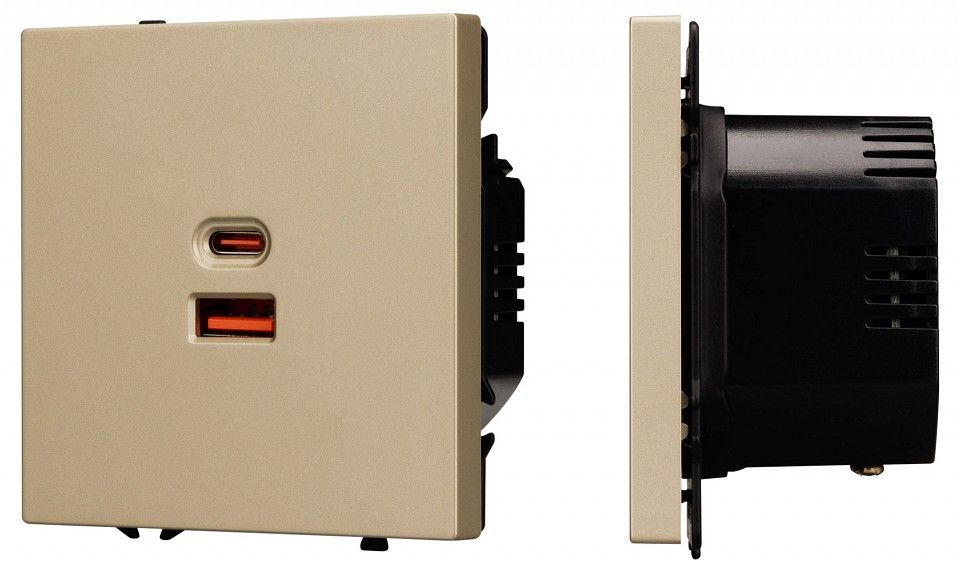 Розетка 2хUSB type A и C без рамки Arlight NOBE 054318(1)