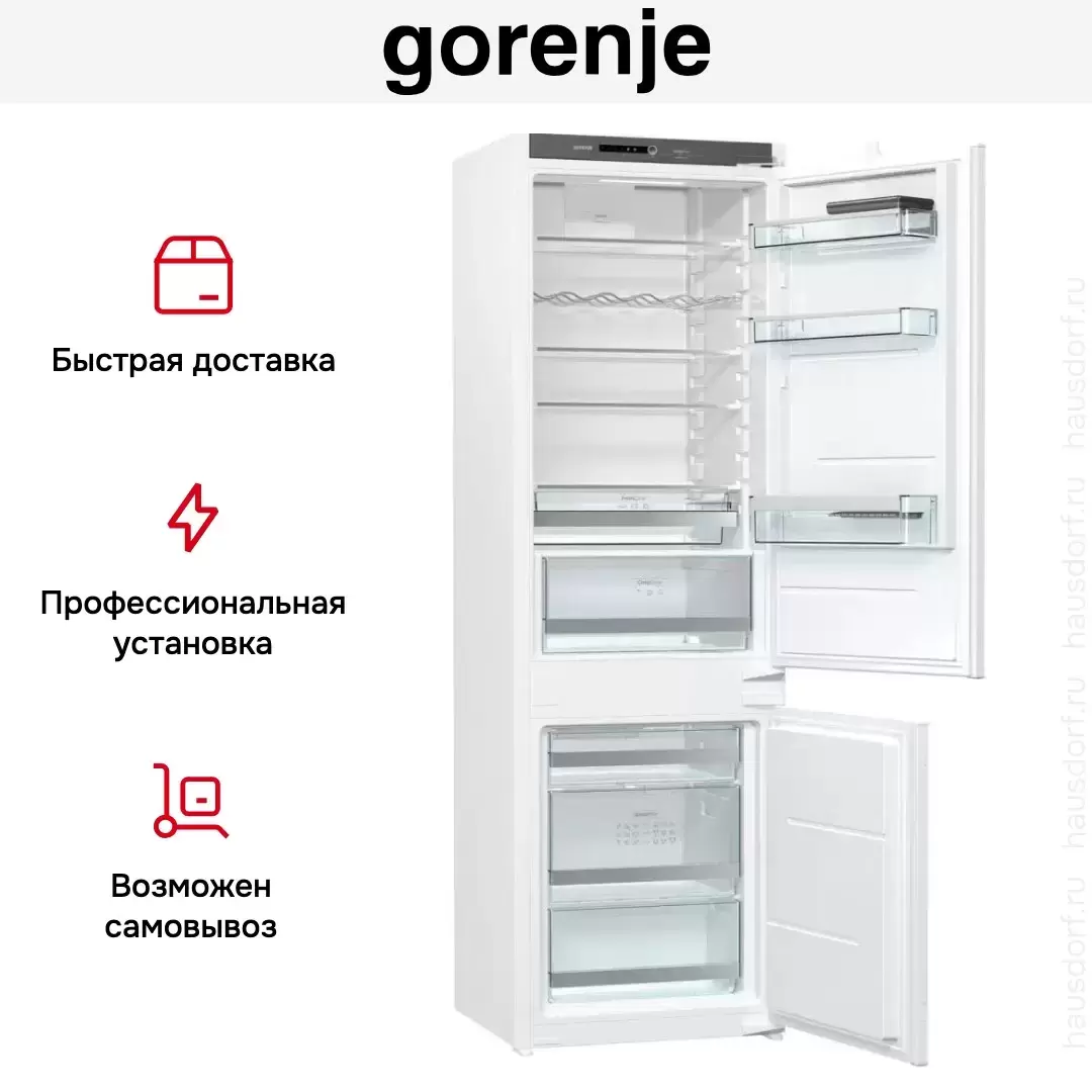 Встраиваемый двухкамерный холодильник Gorenje NRKI4182A1