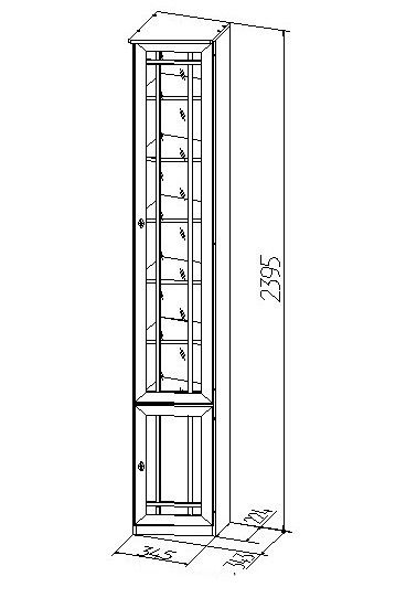 Шкаф книжный Глазов-Мебель Sherlock Т0010711 Шкаф книжный Глазов-Мебель Sherlock Т0010711