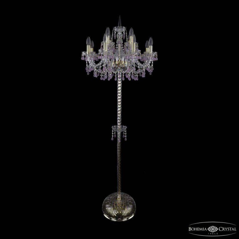 Торшер Bohemia Ivele Crystal 1410 1410T2/8+4/195-165 G V7010
