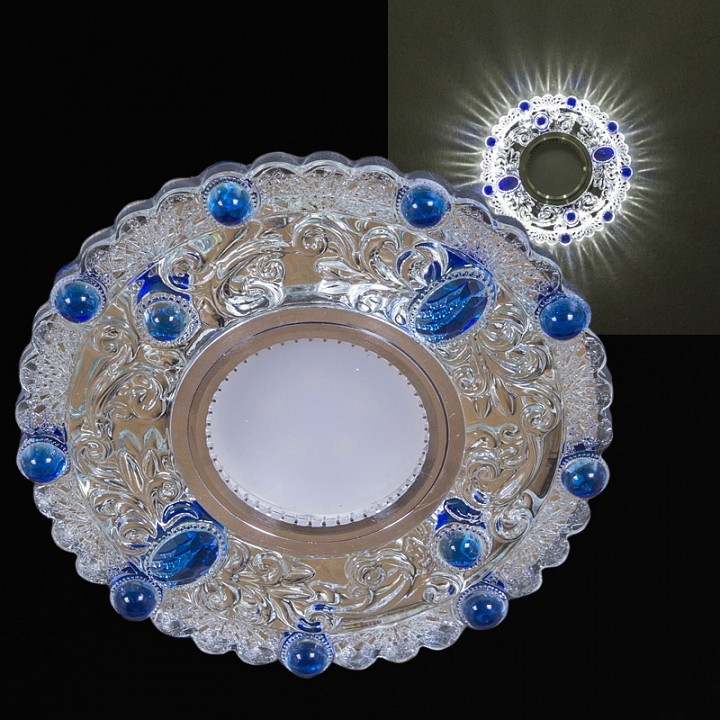 Встраиваемый светильник Reluce  14339-9.0-001LD MR16+LED3W WT+BL