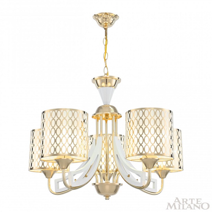 Подвесная люстра Arte Milano Florentia-3387 303387/5 Wh/Gd