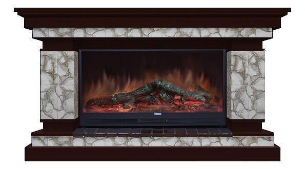Комплект из электрокамина напольного и портала (143x45x82.5 см) Лорд Карелия Premier S86 ЛО000001