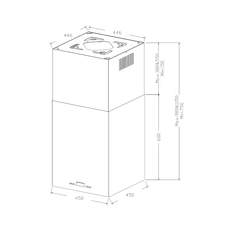 Островная вытяжка Korting KHA 45970 N Cube