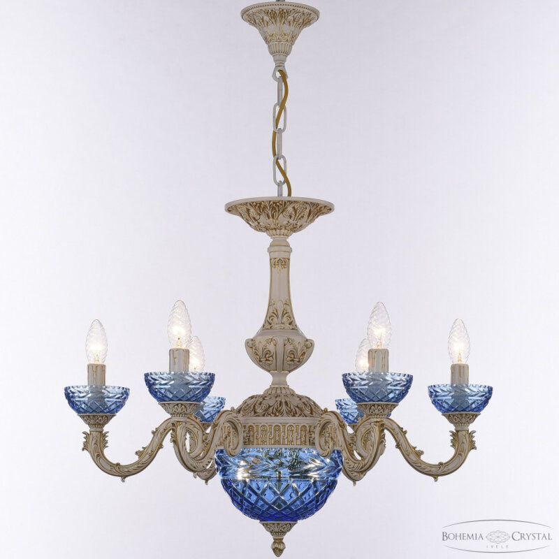 Подвесная люстра Bohemia Ivele Crystal AL7901 AL79101P/6/175 WMG P Aquamarine/M-1F