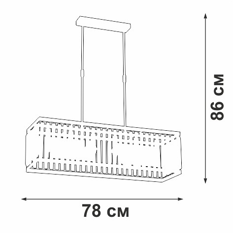 Люстра на штанге Vitaluce V5881 V5881-8/6PL