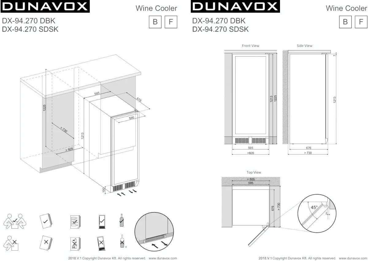 Винный шкаф Dunavox DX-94.270DCK