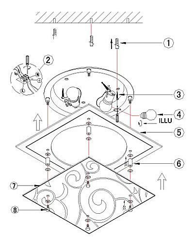 Накладной светильник Globo Dia 48062-2