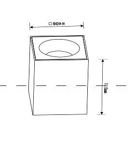 Накладной светильник Maytoni Technical Зум C030CL-01B