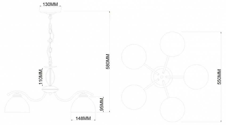 Подвесная люстра Rivoli Valerie Б0060980