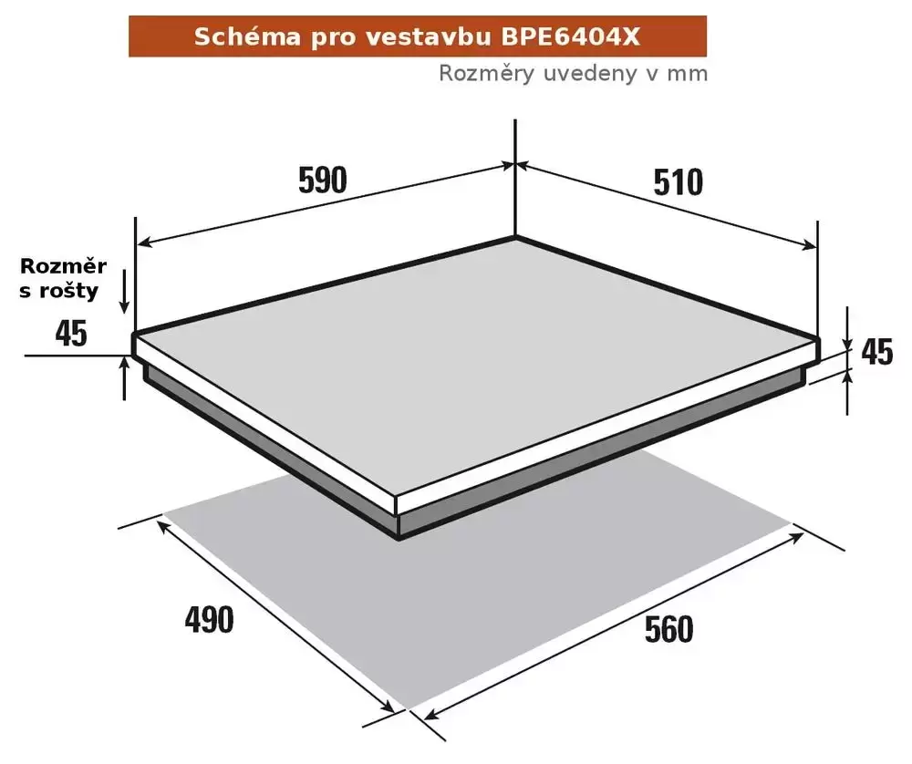 Газовая варочная панель Brandt BPE6404X