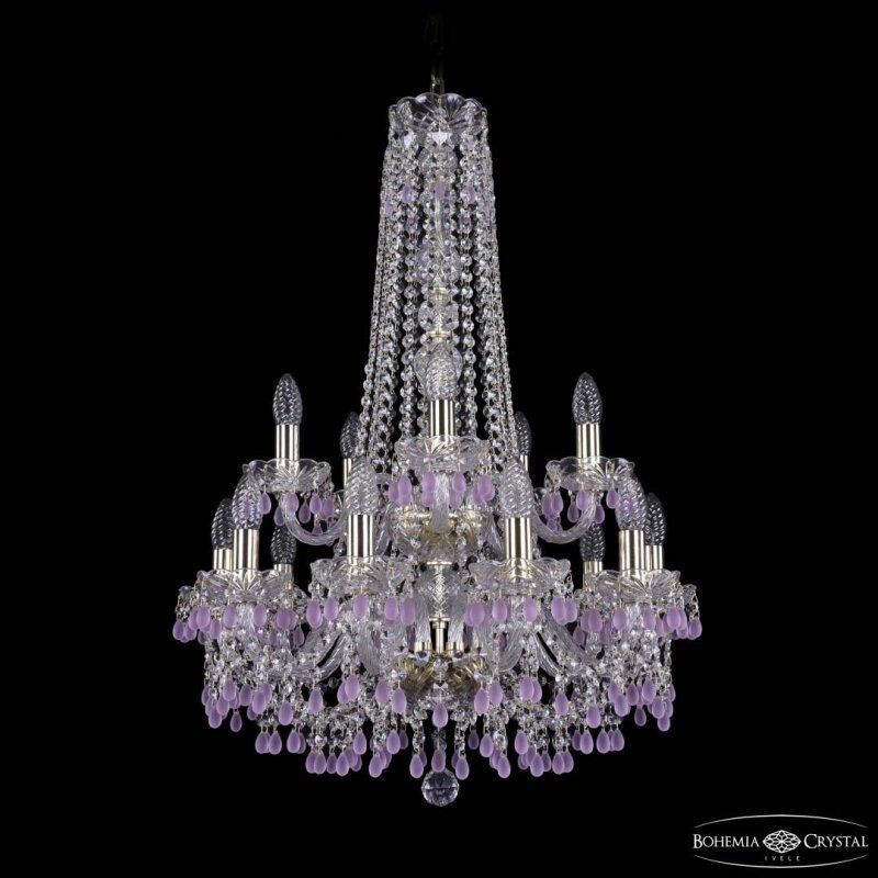 Подвесная люстра Bohemia Ivele Crystal 1410 1410/10+5/195/h-82/2d G V7010