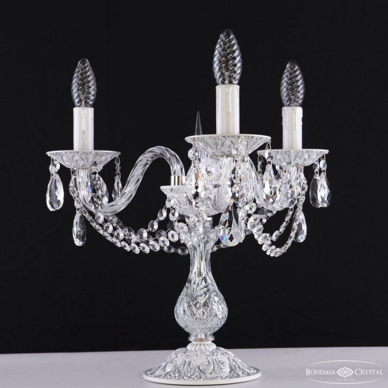 Настольная лампа декоративная Bohemia Ivele Crystal AL1602 AL16302L8/3/141-37 WMN
