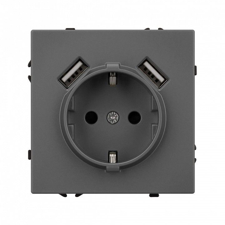 Розетка с заземлением и 2хUSB type A, без рамки Arlight SCT 054291