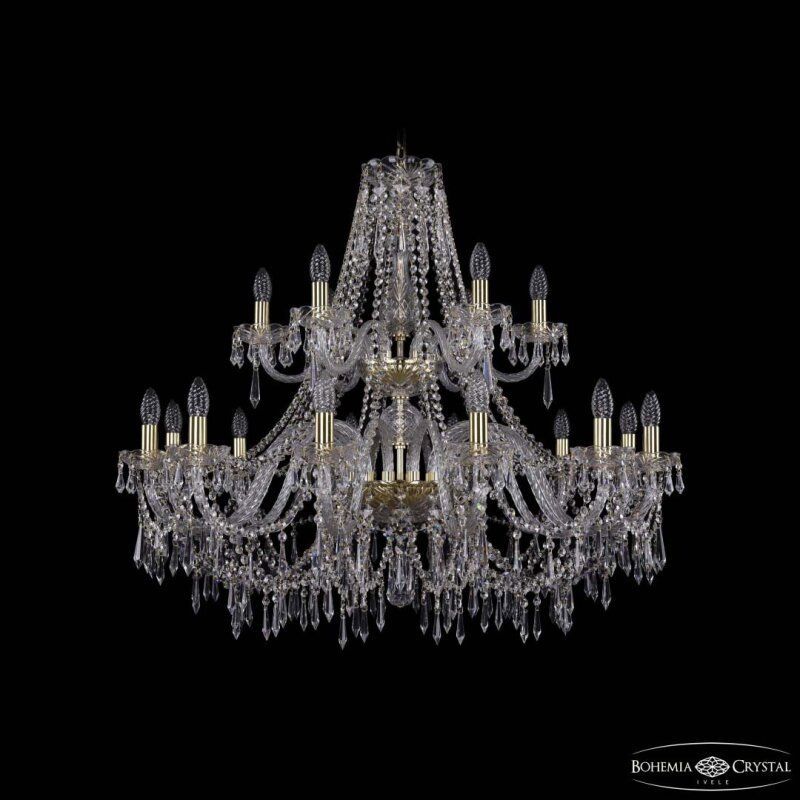 Подвесная люстра Bohemia Ivele Crystal 1403 1403/12+6/360/2d G