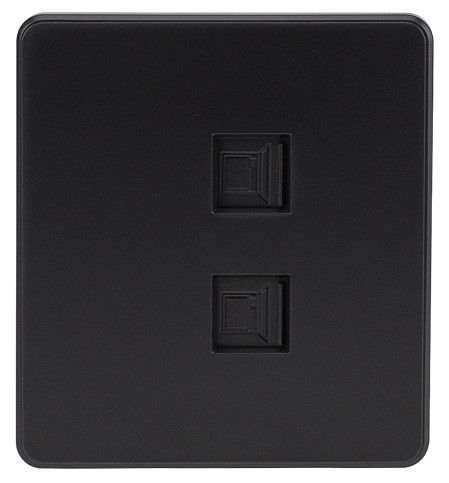 Розетка двойная Ethernet RJ-45 без рамки Kranz ROUND KR-78-0725-3