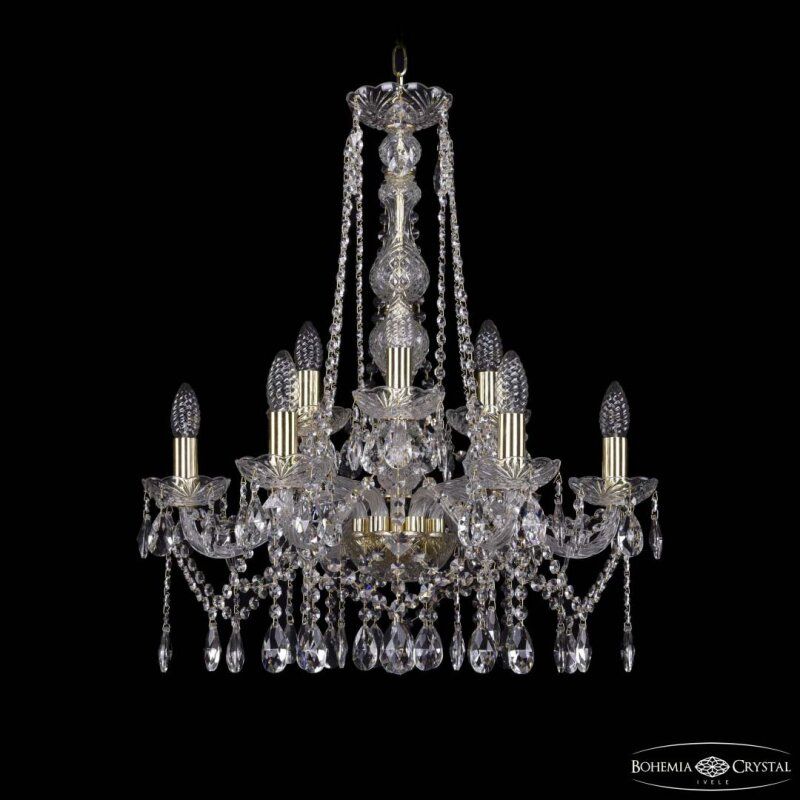Подвесная люстра Bohemia Ivele Crystal 1413 1413/6+3/200/h-66 G