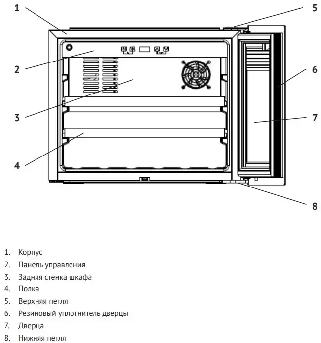 Встраиваемый винный шкаф Korting KFW 501 SL GN
