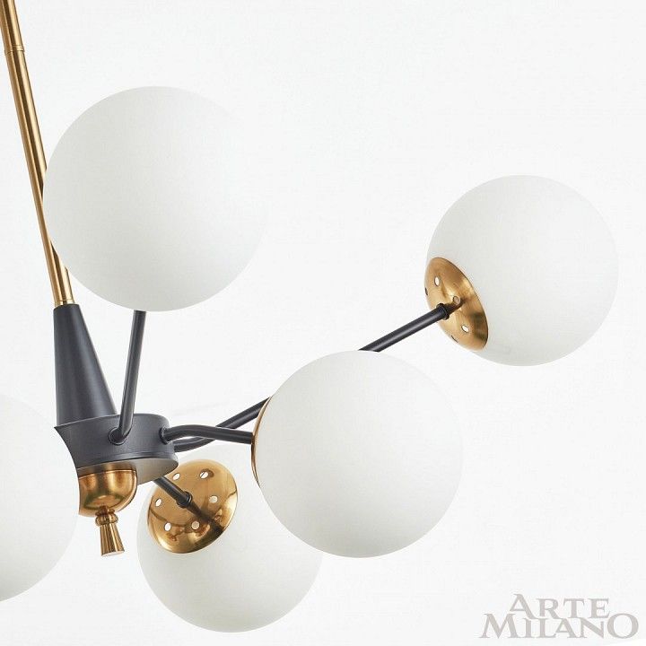 Люстра на штанге Arte Milano Neapolis-79808 279808/8 BK/GD