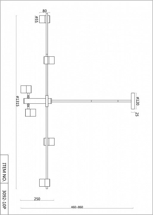 Люстра на штанге F-promo Chart 3092-10P
